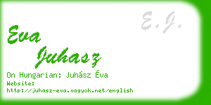 eva juhasz business card