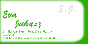 eva juhasz business card